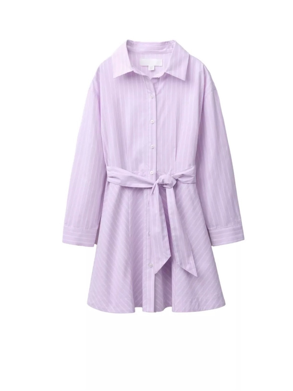 Zara Lilac Button-Up Tie-Waist Kids Dress
